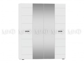 НЭНСИ NEW Шкаф 4-створчатый (Белый глянец холодный/белый) в Сысерти - sysert.mebel-74.com | фото